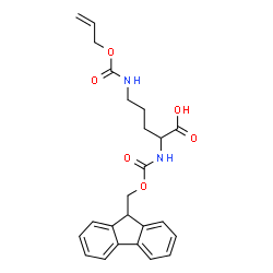 ChemSpider 2D Image | N~5~-[(Allyloxy)carbonyl]-N~2~-[(9H-fluoren-9-ylmethoxy)carbonyl]ornithine | C24H26N2O6