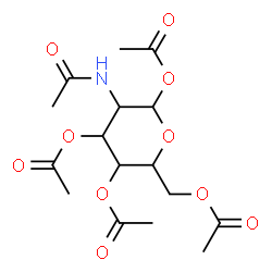 ChemSpider 2D Image | 2-Acetamido-1,3,4,6-tetra-O-acetyl-2-deoxyhexopyranose | C16H23NO10