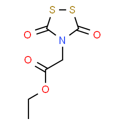 ChemSpider 2D Image | Ethyl (3,5-dioxo-1,2,4-dithiazolidin-4-yl)acetate | C6H7NO4S2