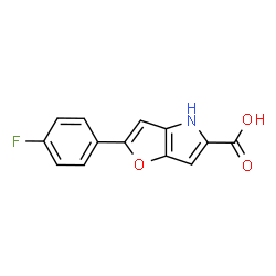 ChemSpider 2D Image | 2-(4-Fluorophenyl)-4H-furo[3,2-b]pyrrole-5-carboxylic acid | C13H8FNO3