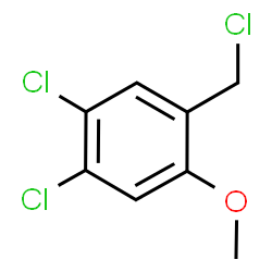 ChemSpider 2D Image | 1,2-Dichloro-4-(chloromethyl)-5-methoxybenzene | C8H7Cl3O