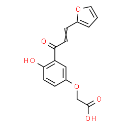 ChemSpider 2D Image | {3-[3-(2-Furyl)acryloyl]-4-hydroxyphenoxy}acetic acid | C15H12O6