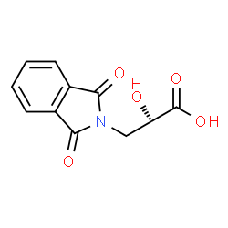 ChemSpider 2D Image | (2S)-3-(1,3-Dioxo-1,3-dihydro-2H-isoindol-2-yl)-2-hydroxypropanoic acid | C11H9NO5