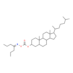 ChemSpider 2D Image | (Cholestan-3-yloxy)[(4-heptanylideneamino)oxy]methanone | C35H61NO3