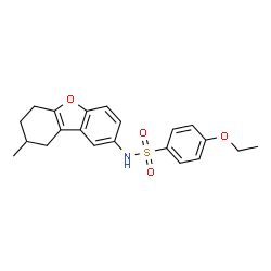 ChemSpider 2D Image | 4-Ethoxy-N-(8-methyl-6,7,8,9-tetrahydrodibenzo[b,d]furan-2-yl)benzenesulfonamide | C21H23NO4S