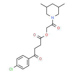 ChemSpider 2D Image | 2-(3,5-Dimethyl-1-piperidinyl)-2-oxoethyl 4-(4-chlorophenyl)-4-oxobutanoate | C19H24ClNO4