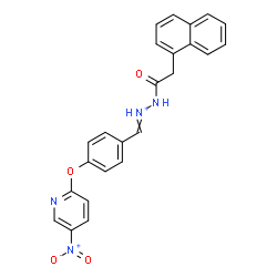 ChemSpider 2D Image | 2-(1-Naphthylacetyl)-1-{4-[(5-nitro-2-pyridinyl)oxy]benzylidene}hydrazinium | C24H19N4O4