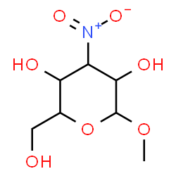 ChemSpider 2D Image | Methyl 3-deoxy-3-nitrohexopyranoside | C7H13NO7