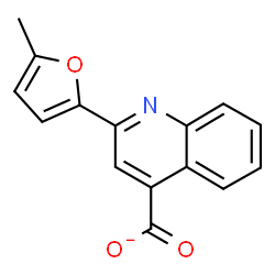ChemSpider 2D Image | 2-(5-Methyl-2-furyl)-4-quinolinecarboxylate | C15H10NO3