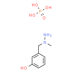 ChemSpider 2D Image | 3-[(1-Methylhydrazino)methyl]phenol phosphate (1:1) | C8H15N2O5P
