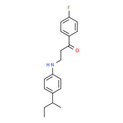 ChemSpider 2D Image | 3-(4-sec-butylanilino)-1-(4-fluorophenyl)-1-propanone | C19H22FNO