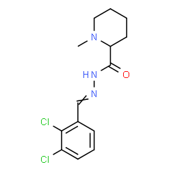 ChemSpider 2D Image | N'-(2,3-Dichlorobenzylidene)-1-methyl-2-piperidinecarbohydrazide | C14H17Cl2N3O
