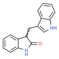 ChemSpider 2D Image | 3-(1H-Indol-3-ylmethylene)-1,3-dihydro-2H-indol-2-one | C17H12N2O