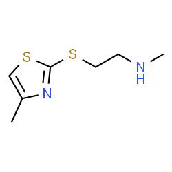 ChemSpider 2D Image | N-Methyl-2-[(4-methyl-1,3-thiazol-2-yl)sulfanyl]ethanamine | C7H12N2S2