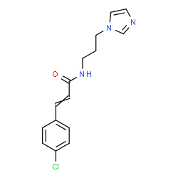 ChemSpider 2D Image | 3-(4-Chlorophenyl)-N-[3-(1H-imidazol-1-yl)propyl]acrylamide | C15H16ClN3O