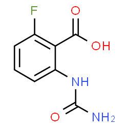 ChemSpider 2D Image | 2-(Carbamoylamino)-6-fluorobenzoic acid | C8H7FN2O3