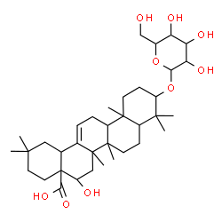 ChemSpider 2D Image | 3-(Hexopyranosyloxy)-16-hydroxyolean-12-en-28-oic acid | C36H58O9