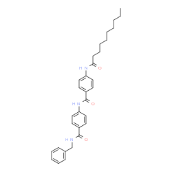 ChemSpider 2D Image | N-[4-(Benzylcarbamoyl)phenyl]-4-(decanoylamino)benzamide | C31H37N3O3