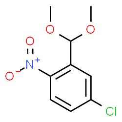 ChemSpider 2D Image | 4-Chloro-2-(dimethoxymethyl)-1-nitrobenzene | C9H10ClNO4