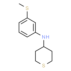 ChemSpider 2D Image | N-[3-(Methylsulfanyl)phenyl]tetrahydro-2H-thiopyran-4-amine | C12H17NS2