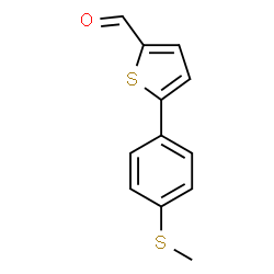 ChemSpider 2D Image | 5-[4-(Methylsulfanyl)phenyl]-2-thiophenecarbaldehyde | C12H10OS2