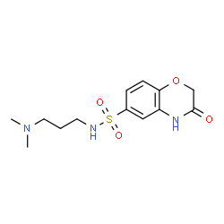 ChemSpider 2D Image | N-[3-(Dimethylamino)propyl]-3-oxo-3,4-dihydro-2H-1,4-benzoxazine-6-sulfonamide | C13H19N3O4S