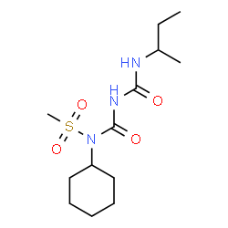 ChemSpider 2D Image | N-[(sec-Butylcarbamoyl)carbamoyl]-N-cyclohexylmethanesulfonamide | C13H25N3O4S