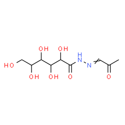 ChemSpider 2D Image | 2,3,4,5,6-Pentahydroxy-N'-(2-oxopropylidene)hexanehydrazide | C9H16N2O7