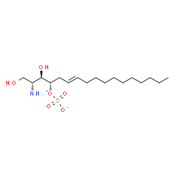 ChemSpider 2D Image | (2R,3R,4S,6E)-2-Ammonio-1,3-dihydroxy-6-heptadecen-4-yl sulfate | C17H35NO6S