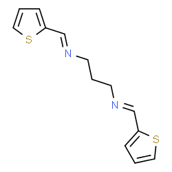 ChemSpider 2D Image | (E,E)-N,N'-1,3-Propanediylbis[1-(2-thienyl)methanimine] | C13H14N2S2