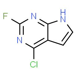ChemSpider 2D Image | 4-Chloro-2-fluoro-1H-pyrrolo[2,3-d]pyrimidine | C6H3ClFN3