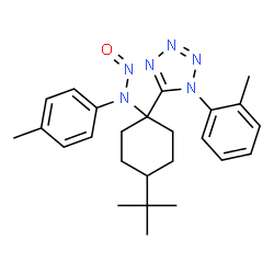 ChemSpider 2D Image | N-{4-tert-butyl-1-[1-(2-methylphenyl)-1H-tetrazol-5-yl]cyclohexyl}-4-methyl-N-nitrosoaniline | C25H32N6O