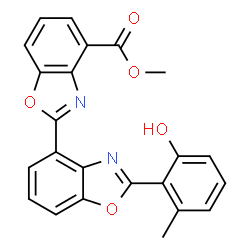 ChemSpider 2D Image | Methyl 2'-(2-hydroxy-6-methylphenyl)-2,4'-bi-1,3-benzoxazole-4-carboxylate | C23H16N2O5