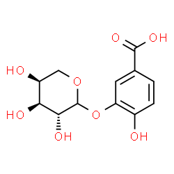 ChemSpider 2D Image | 3-(L-Arabinopyranosyloxy)-4-hydroxybenzoic acid | C12H14O8