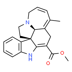 ChemSpider 2D Image | Methyl (11bR,13bS)-4-methyl-1,5,7,12,13,13b-hexahydro-7,13a-diazaazuleno[8,1-cd]fluorene-6-carboxylate | C21H22N2O2
