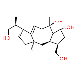 ChemSpider 2D Image | (1R,3R,4S,6Z,7R,9aR,10aR)-1-(Hydroxymethyl)-7-[(2S)-1-hydroxy-2-propanyl]-4,9a-dimethyl-1,2,3,3a,4,5,7,8,9,9a,10,10a-dodecahydrodicyclopenta[a,d][8]annulene-3,4-diol | C20H34O4