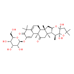 ChemSpider 2D Image | (9beta,10alpha,16alpha,22S,23S)-22,23-Dihydroxy-4,4,9,14-tetramethyl-3,11-dioxo-16,23:22,25-diepoxy-19-norcholesta-1,5-dien-2-yl beta-D-allopyranoside | C36H52O12