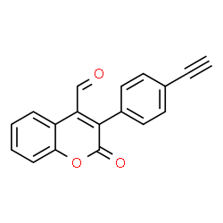 ChemSpider 2D Image | 3-(4-Ethynylphenyl)-2-oxo-2H-chromene-4-carbaldehyde | C18H10O3