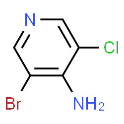 ChemSpider 2D Image | 3-Bromo-5-chloro-4-pyridinamine | C5H4BrClN2
