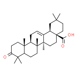 ChemSpider 2D Image | (5xi,18alpha)-3-Oxoolean-12-en-28-oic acid | C30H46O3