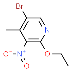 ChemSpider 2D Image | 5-Bromo-2-ethoxy-4-methyl-3-nitropyridine | C8H9BrN2O3
