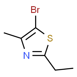 ChemSpider 2D Image | 5-bromo-2-ethyl-4-methylthiazole | C6H8BrNS