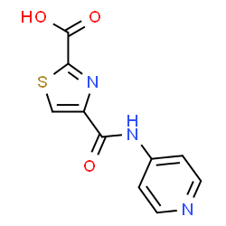 ChemSpider 2D Image | 4-(4-pyridylcarbamoyl)thiazole-2-carboxylic acid | C10H7N3O3S
