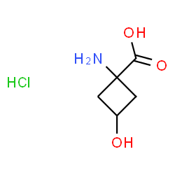 ChemSpider 2D Image | 1-amino-3-hydroxy-cyclobutanecarboxylic acid hydrochloride | C5H10ClNO3