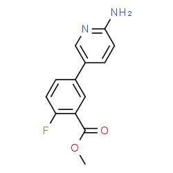 ChemSpider 2D Image | Methyl 5-(6-amino-3-pyridinyl)-2-fluorobenzoate | C13H11FN2O2