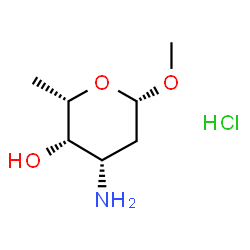 ChemSpider 2D Image | Methyl b-L-daunosaminide HCl | C7H16ClNO3