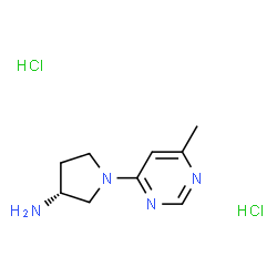 ChemSpider 2D Image | (3R)-1-(6-Methyl-4-pyrimidinyl)-3-pyrrolidinamine dihydrochloride | C9H16Cl2N4
