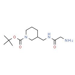 ChemSpider 2D Image | TERT-BUTYL 3-[(2-AMINOACETAMIDO)METHYL]PIPERIDINE-1-CARBOXYLATE | C13H25N3O3