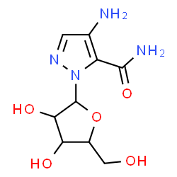 ChemSpider 2D Image | 4-Amino-1-pentofuranosyl-1H-pyrazole-5-carboxamide | C9H14N4O5