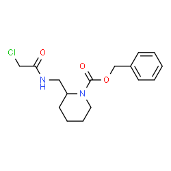 ChemSpider 2D Image | BENZYL 2-[(2-CHLOROACETAMIDO)METHYL]PIPERIDINE-1-CARBOXYLATE | C16H21ClN2O3
